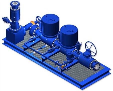 Subsea Tieback Boarding Valve Skid Assemblies with API 6A monogrammed Compact Ball Valves