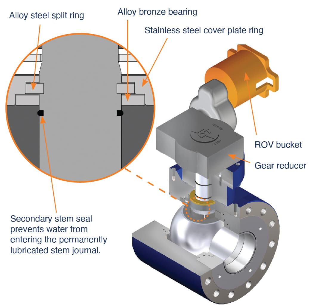 CORTEC Subsea Valve Cutaway Diagram
