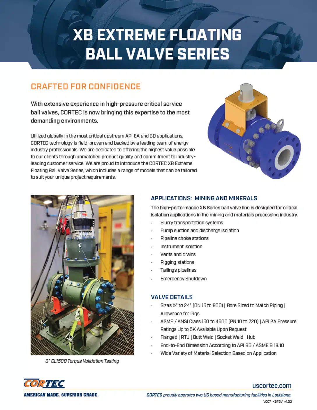 XB Extreme Floating Ball Valve Literature
